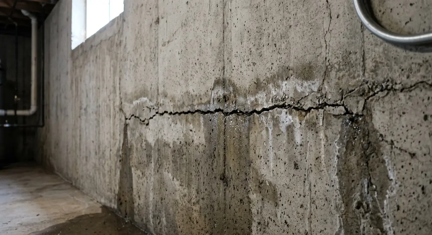 Foundation crack warning sign